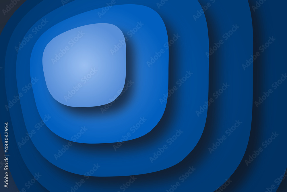 Abstract blue background with many irregular shapes