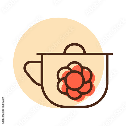 Baby potty vector isolated icon