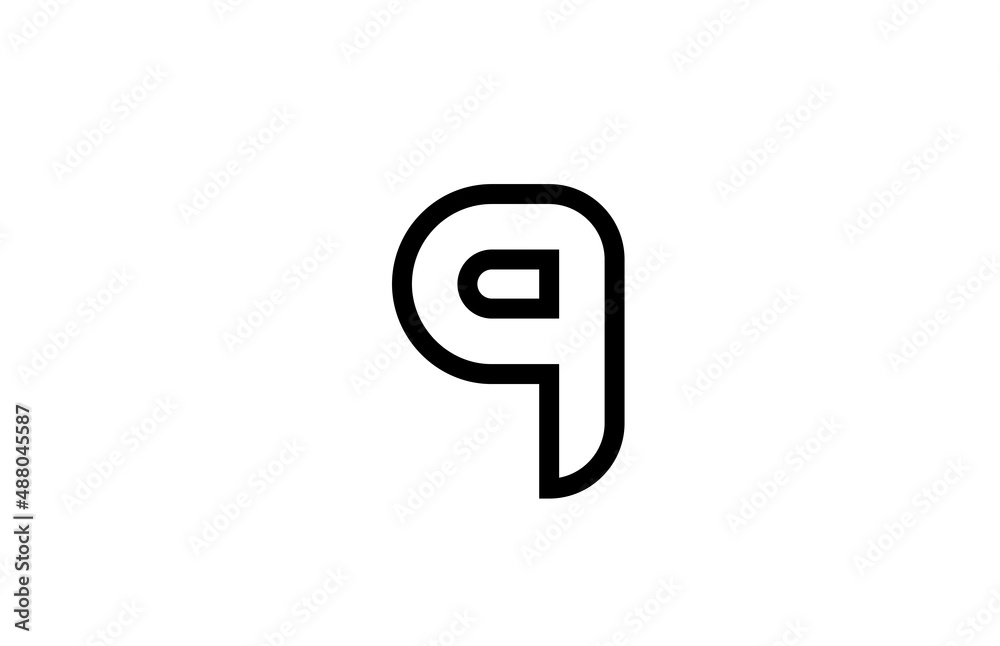black and white line 9 number logo icon design. Creative template for business and company black and white line 9 number logo icon design. Creative template for business and company
