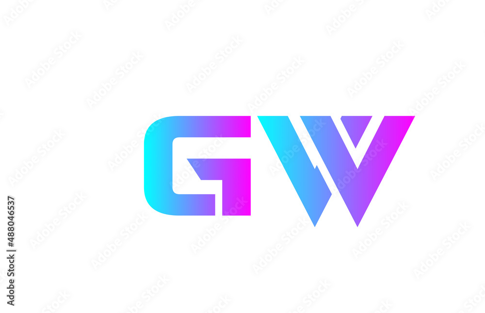 GW pink alphabet letter logo icon design. Creative letter combination for business or company GW pink alphabet letter logo icon design. Creative letter combination for business or company