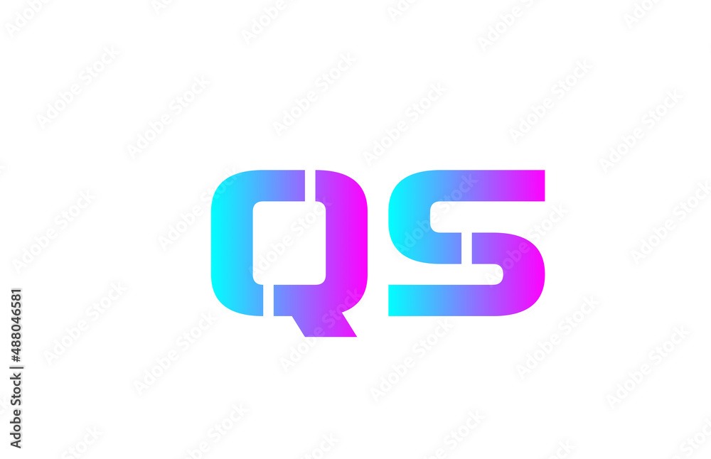 QS pink alphabet letter logo icon design. Creative letter combination for business or company QS pink alphabet letter logo icon design. Creative letter combination for business or company