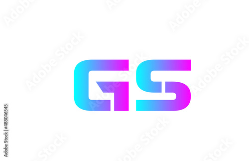 GS pink alphabet letter logo icon design. Creative letter combination for business or company