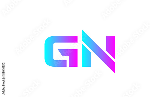 Free Download GN pink alphabet letter logo icon design. Creative letter combination for business or company - GFXLoad