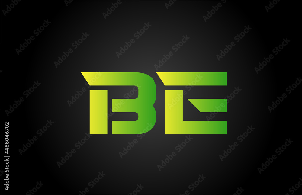 green BE alphabet letter icon logo design. Creative letter combination for company or business green BE alphabet letter icon logo design. Creative letter combination for company or business