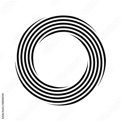 Abstract circular rotating design element.