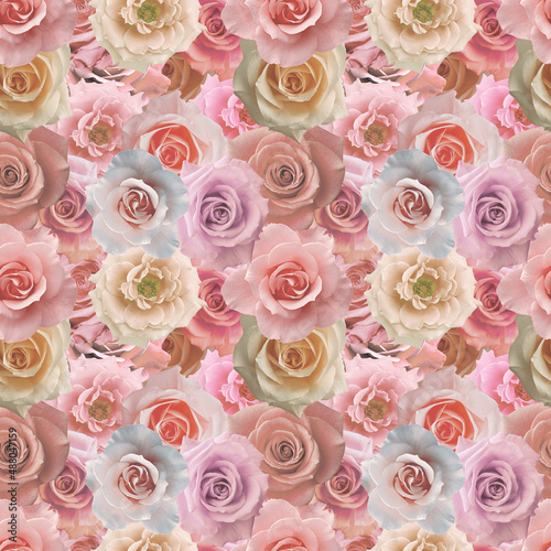 pattern of roses, wallpaper of roses