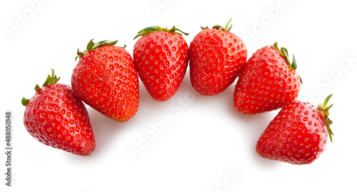 strawberry path isolated on white