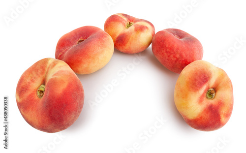 flat peach path isolated on white
