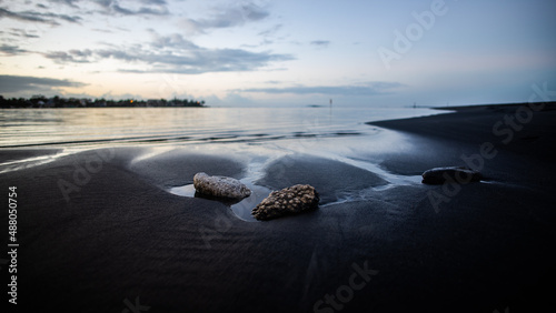 Sunrise at bassin pyrogue, l'étang salé, Reunion island