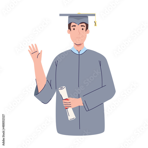 man with graduation gown
