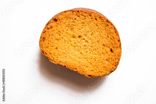 rye cracker isolated on a white background. High quality photo