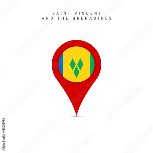 Teardrop map marker with flag of Saint Vincent and the Grenadines. Vincentian flag inserted in the location map pin. Flat vector illustration isolated on white background. Free Download Teardrop map marker with flag of Saint Vincent and the Grenadines. Vincentian flag inserted in the location map pin. Flat vector illustration isolated on white background. - GFXLoad