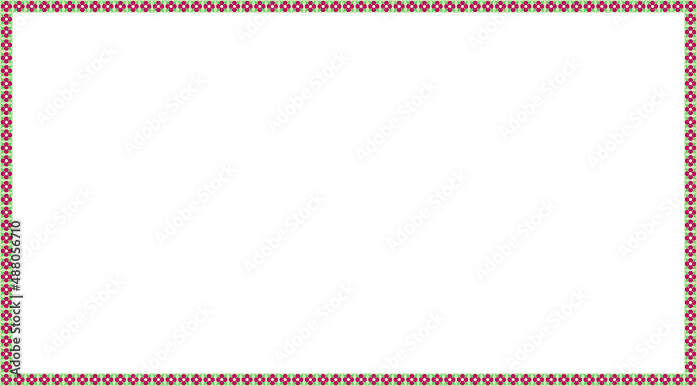Flowers Border 4 with transparent background