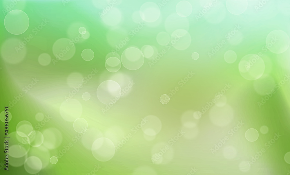 Blurred green background with bokeh circles. Spring texture Blurred green background with bokeh circles. Spring texture