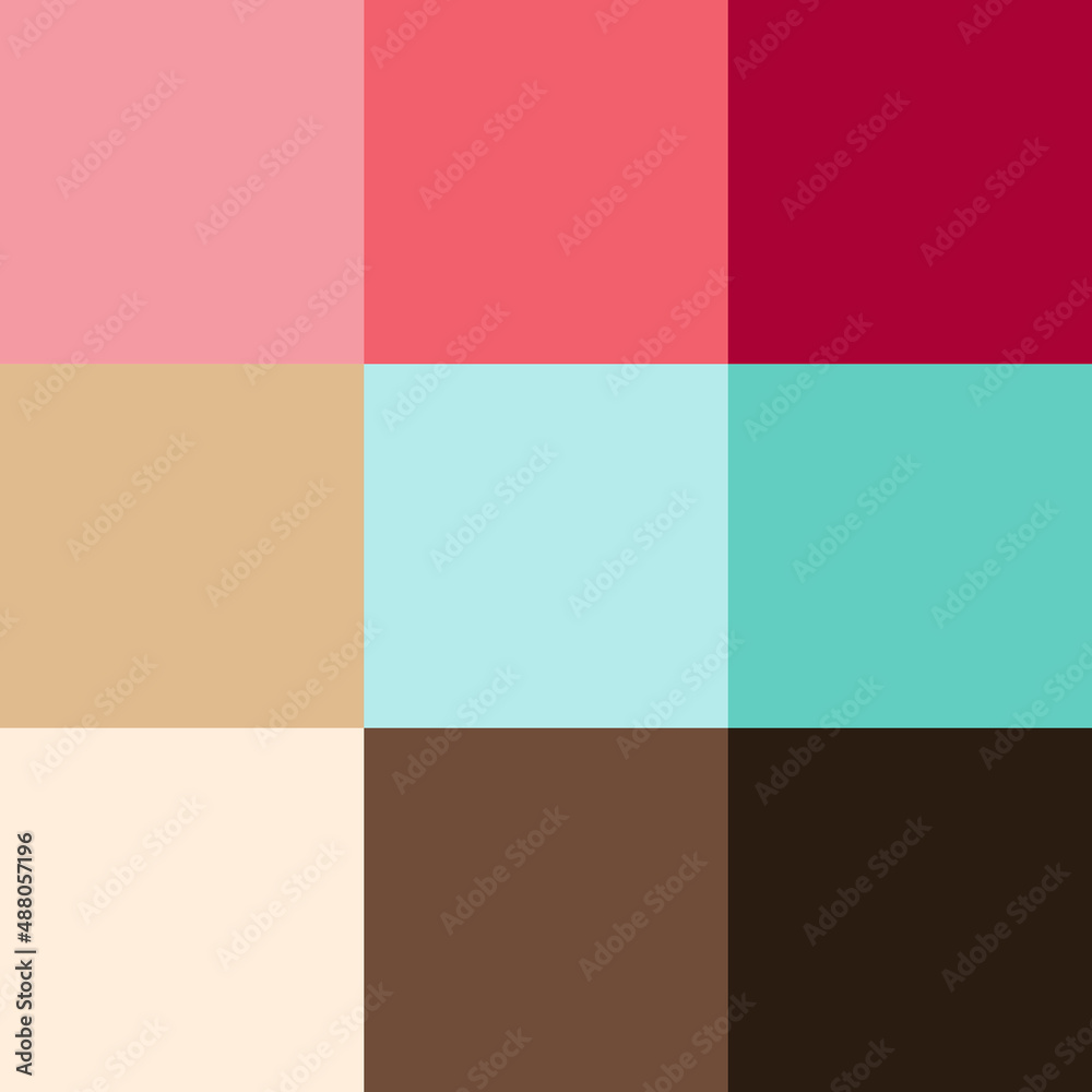Retro colors swatches shades and seamless square vector element