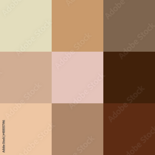 Coffee color pallet seamless square background  