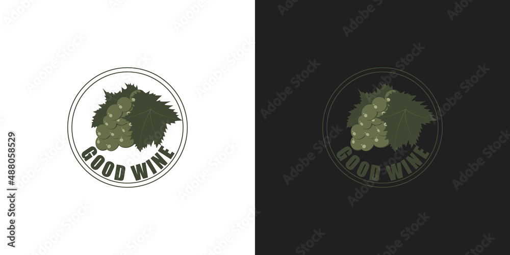 Logo illustration for a wine production company Logo illustration for a wine production company