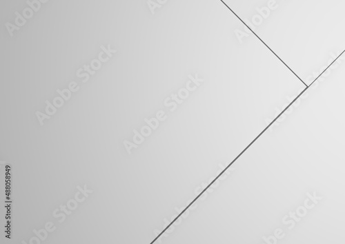 Top view 3D render of minimal colorful white, light gray paper composition background with copy space for presentation wallpaper with place for text