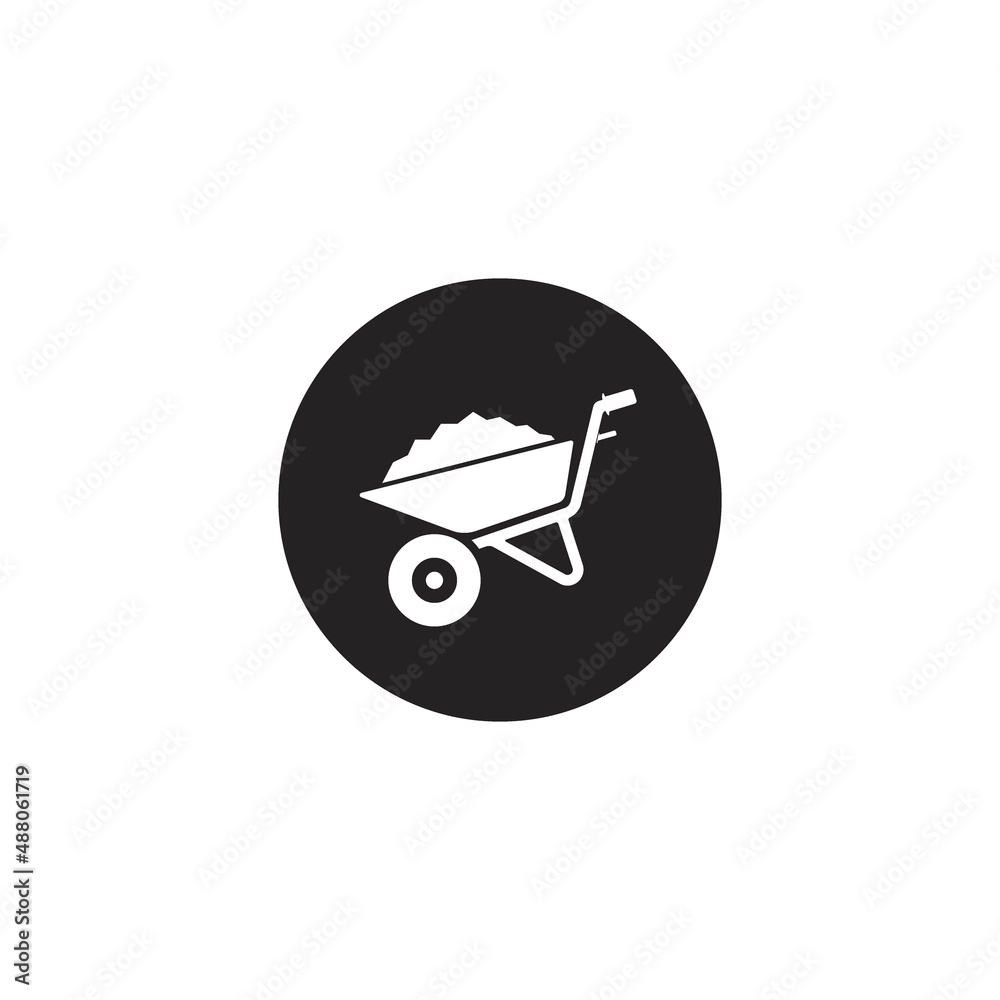 wheelbarrow icon wheelbarrow icon