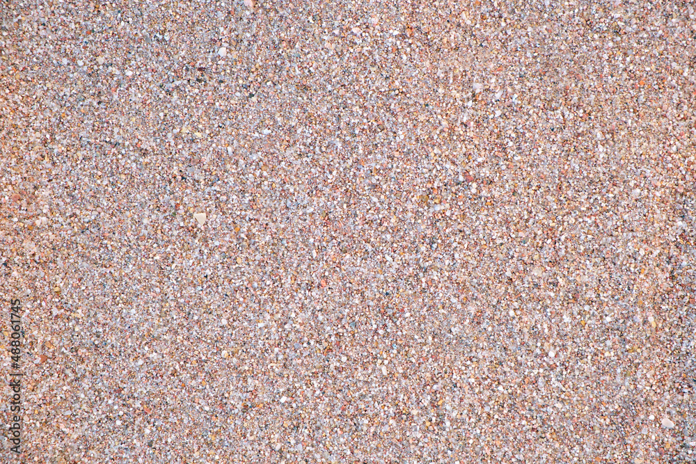 Flat view of clean yellow sand surface covering seaside beach. Sandy texture Flat view of clean yellow sand surface covering seaside beach. Sandy texture