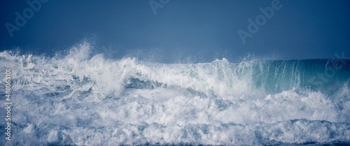 Fototapeta Naklejka Na Ścianę i Meble -  storm waves cornwall England uk 