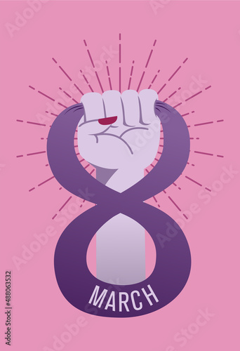 vector poster, march 8, international women's day