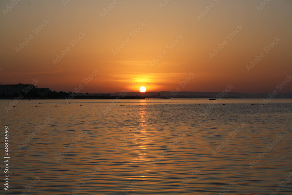 sunset over the sea Egypt