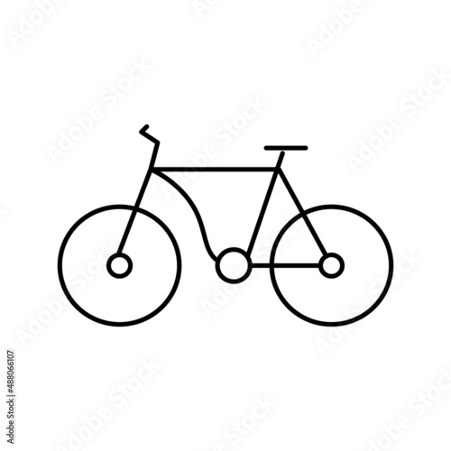 bicycle transport line icon vector illustration