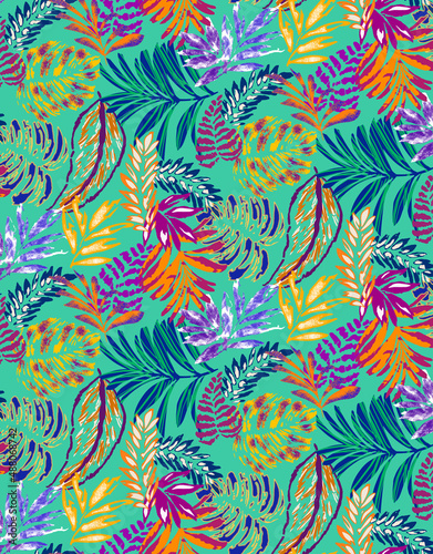 Seamless flowers pattern  floral print.