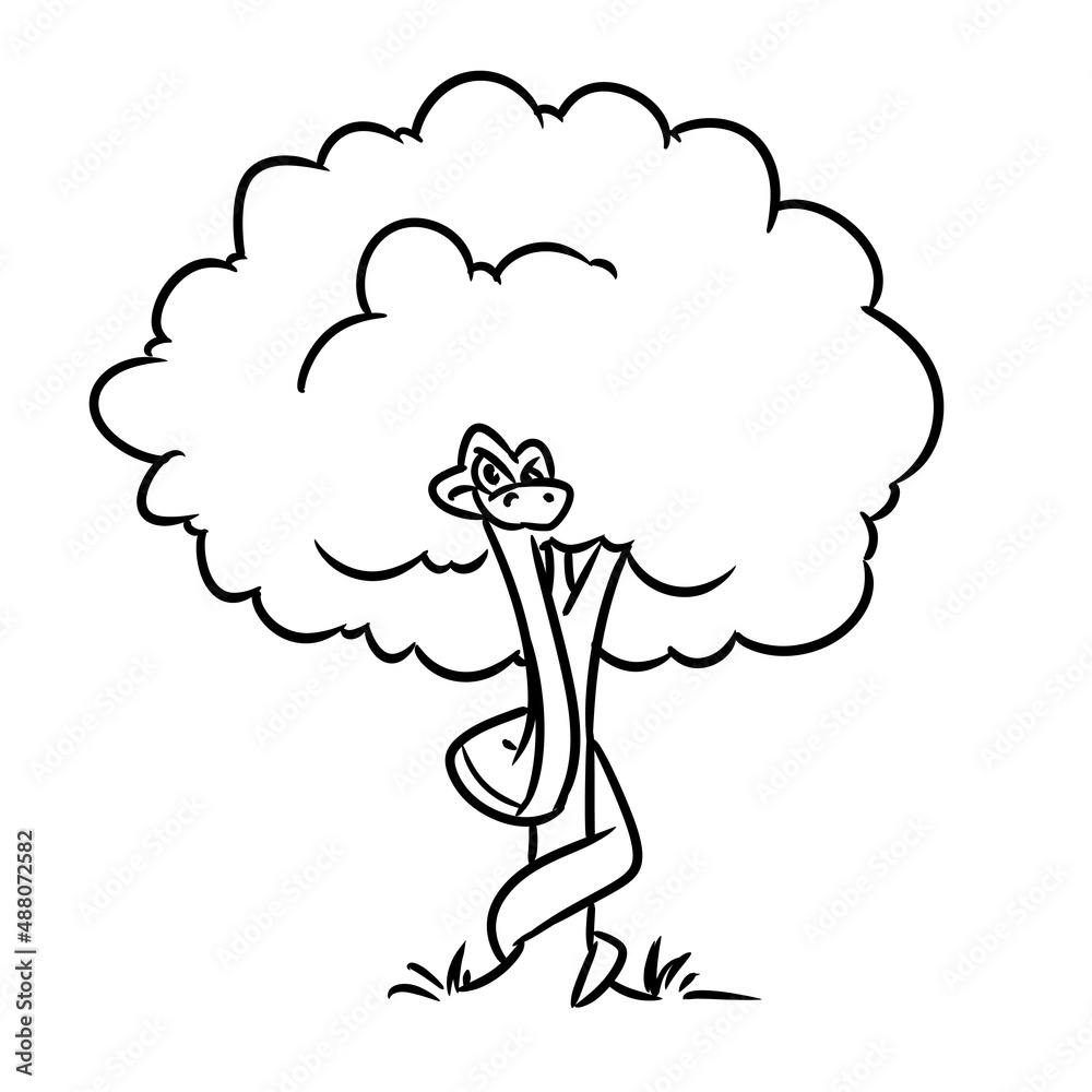 snake tree story parable sin illustration cartoon snake tree story parable sin illustration cartoon