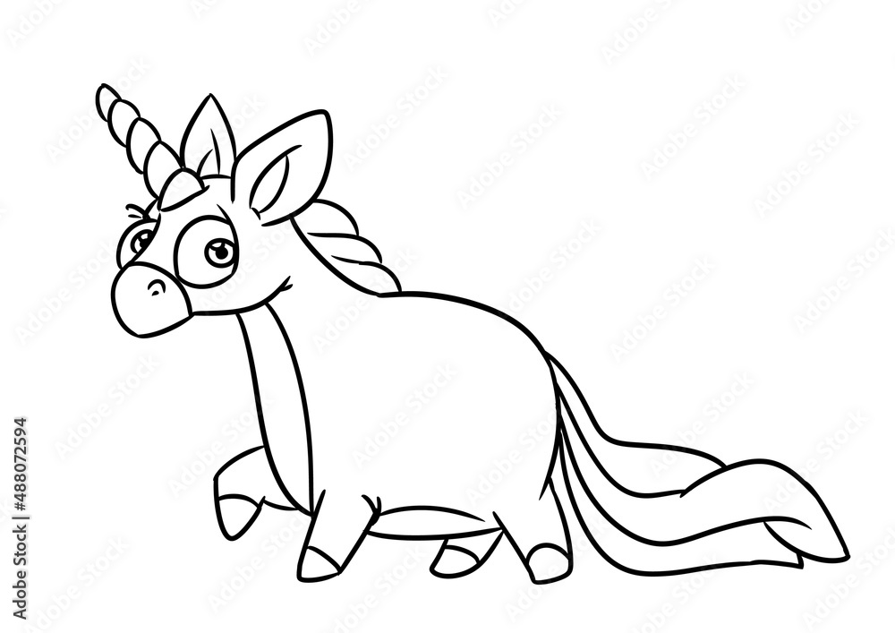 Unicorn horse fairy tale animal character illustration cartoon