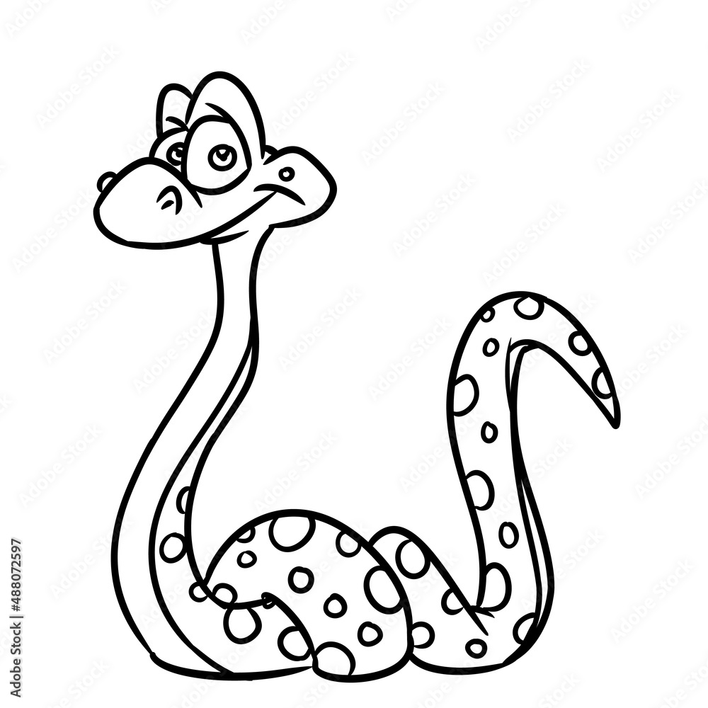 Smile snake reptile cheerful character illustration cartoon Smile snake reptile cheerful character illustration cartoon