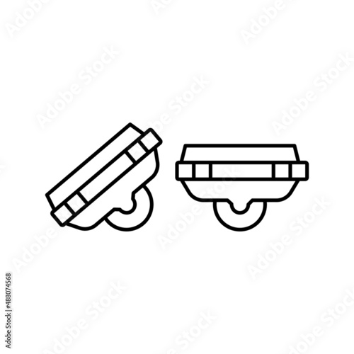 gyroshoes transport line icon vector illustration