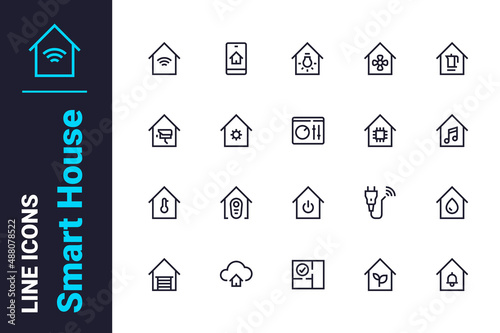 Smart house icons set