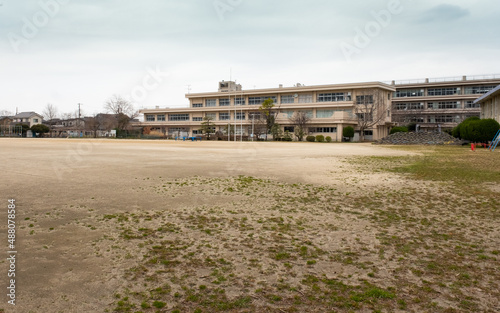 A yard of the Ushijima Public Elementary School, Kasukabe, Saitama, Japan photo