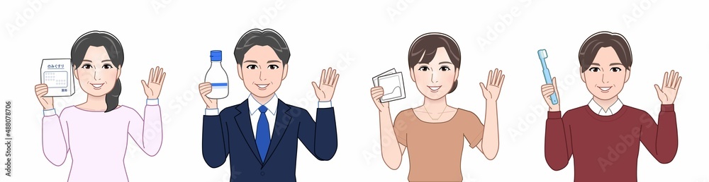 4人の男女 4人の男女