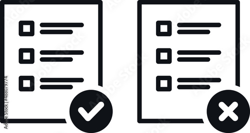 Approved and failed assessments Icons Set (ID: 488079774)