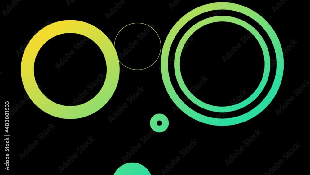 Bursting circles abstract background loop. Animated objects copying nature behaviour of drops in liquid. Modern and stylish concept