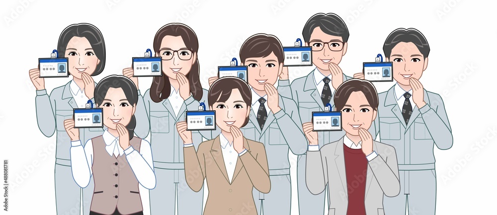 Obraz premium 工場で働く人々