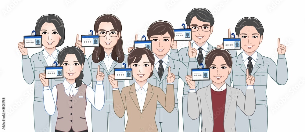 Obraz premium 工場で働く人々
