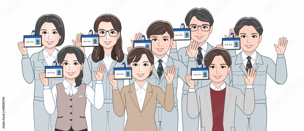 Obraz premium 工場で働く人々