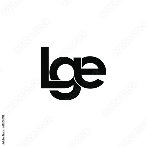 lge letter original monogram logo design photo