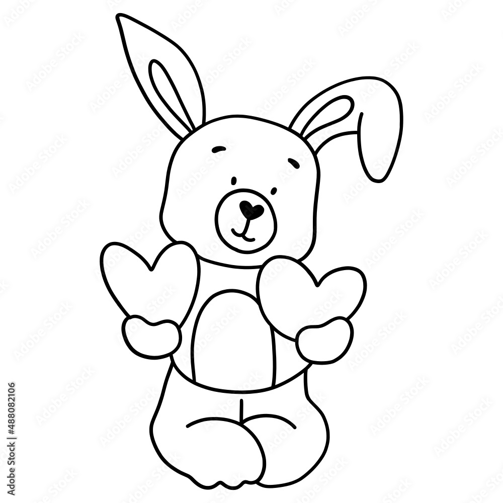 Bunny Rabbit in love with heart outline design-SVG illustration for web, wedsite, application, presentation, Graphics design, branding, etc. Bunny Rabbit in love with heart outline design-SVG illustration for web, wedsite, application, presentation, Graphics design, branding, etc.