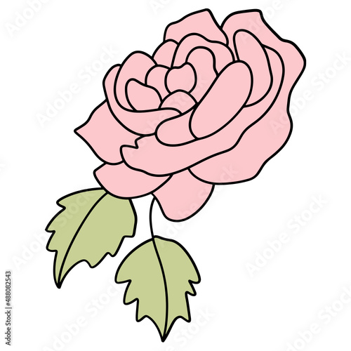 Valentine Decoration-Rose flat design-SVG illustration for web, wedsite, application, presentation, Graphics design, branding, etc.