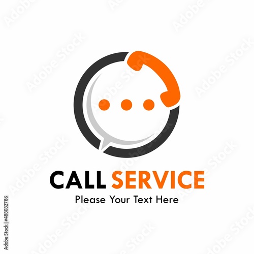 Call service logo template illustration