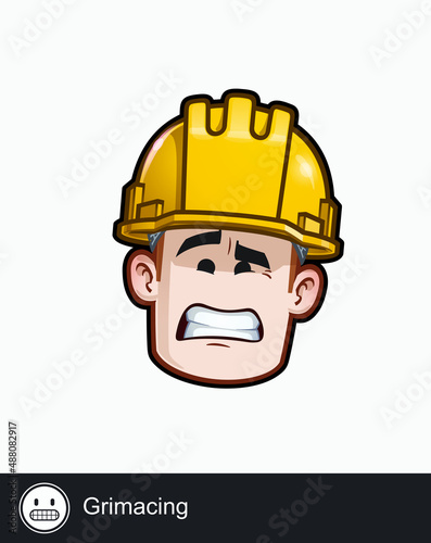Construction Worker - Expressions - Skeptical - Grimacing