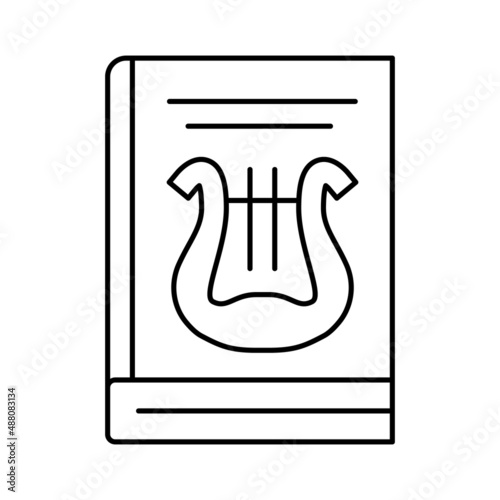 folklore genre line icon vector illustration