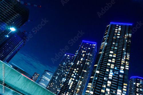 Night view of high-rise condominiums in Tokyo, Japan_31