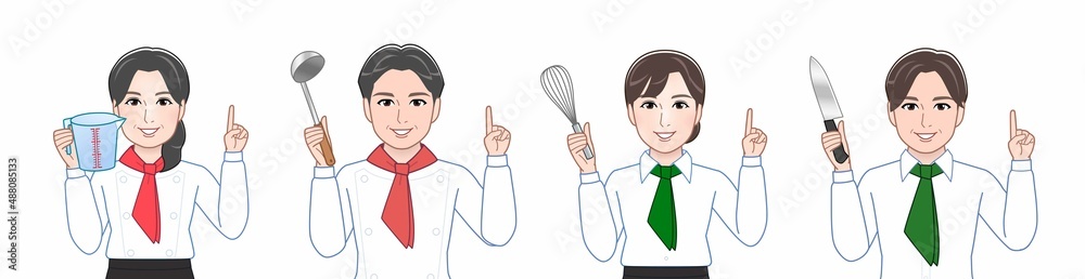 レストランで働く人々 レストランで働く人々