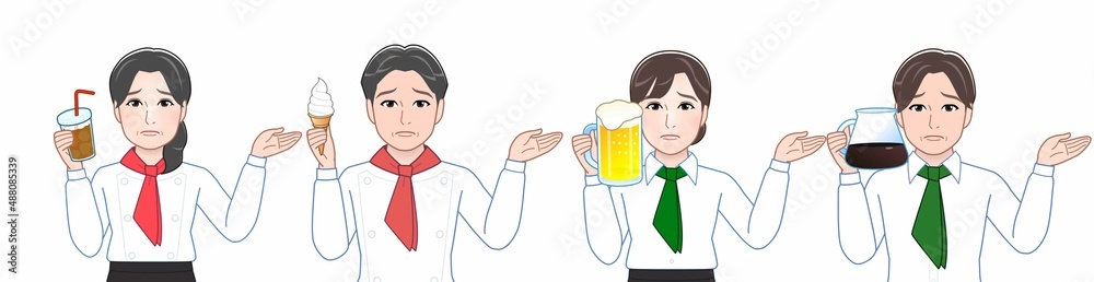 レストランで働く人々 レストランで働く人々